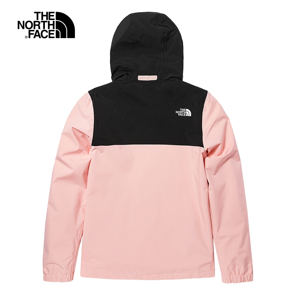 THE NORTH FACE 北臉 女防風外套 防潑水 保暖外套 粉 JUN-