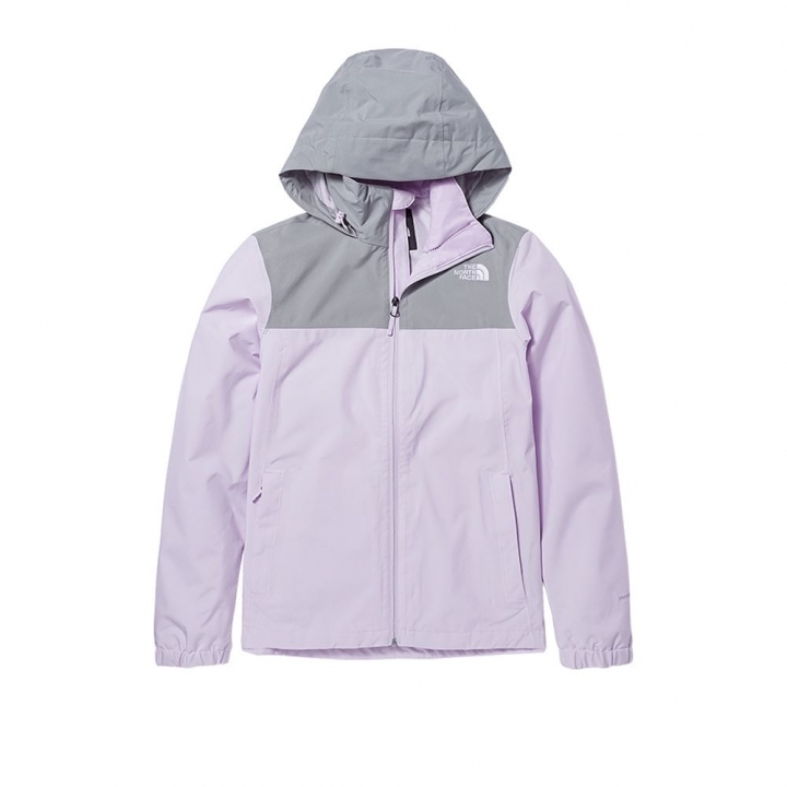 THE NORTH FACE 北臉 女防風外套 防潑水 保暖外套 薰衣草紫 JUN-