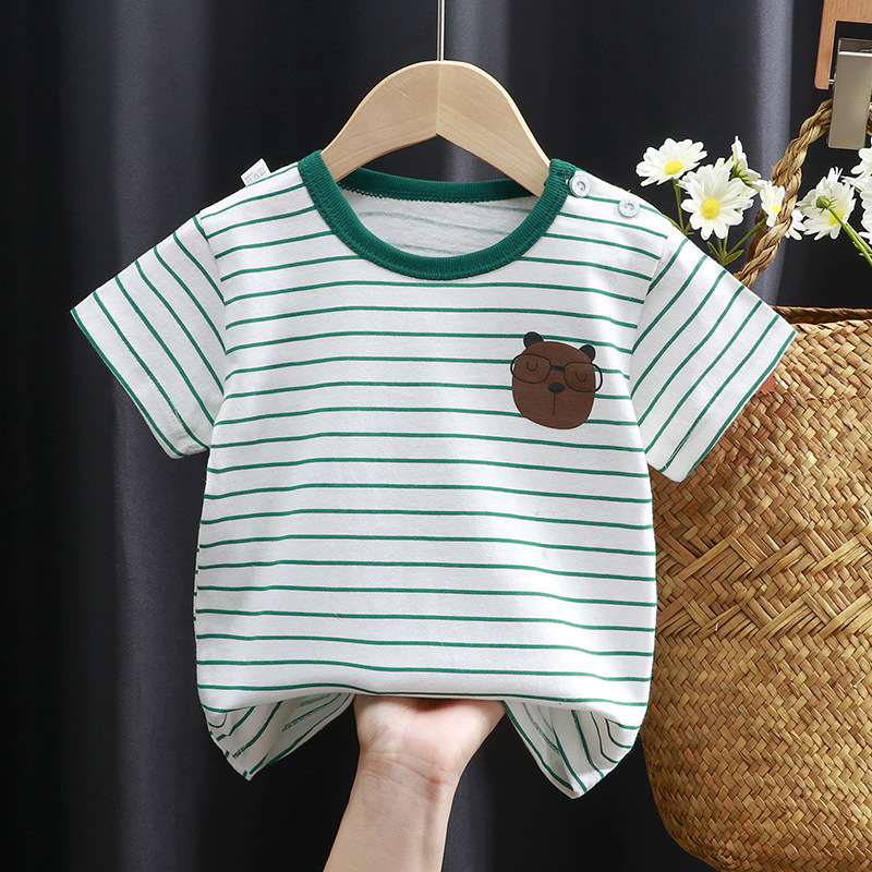 Q34GN_SS23_C🐻間條眼鏡熊Tee