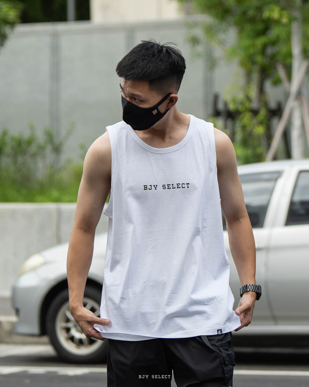 #限量發售 BJY 山林熊 山系 戶外 OUTDOOR 風 背心 黑色 白色