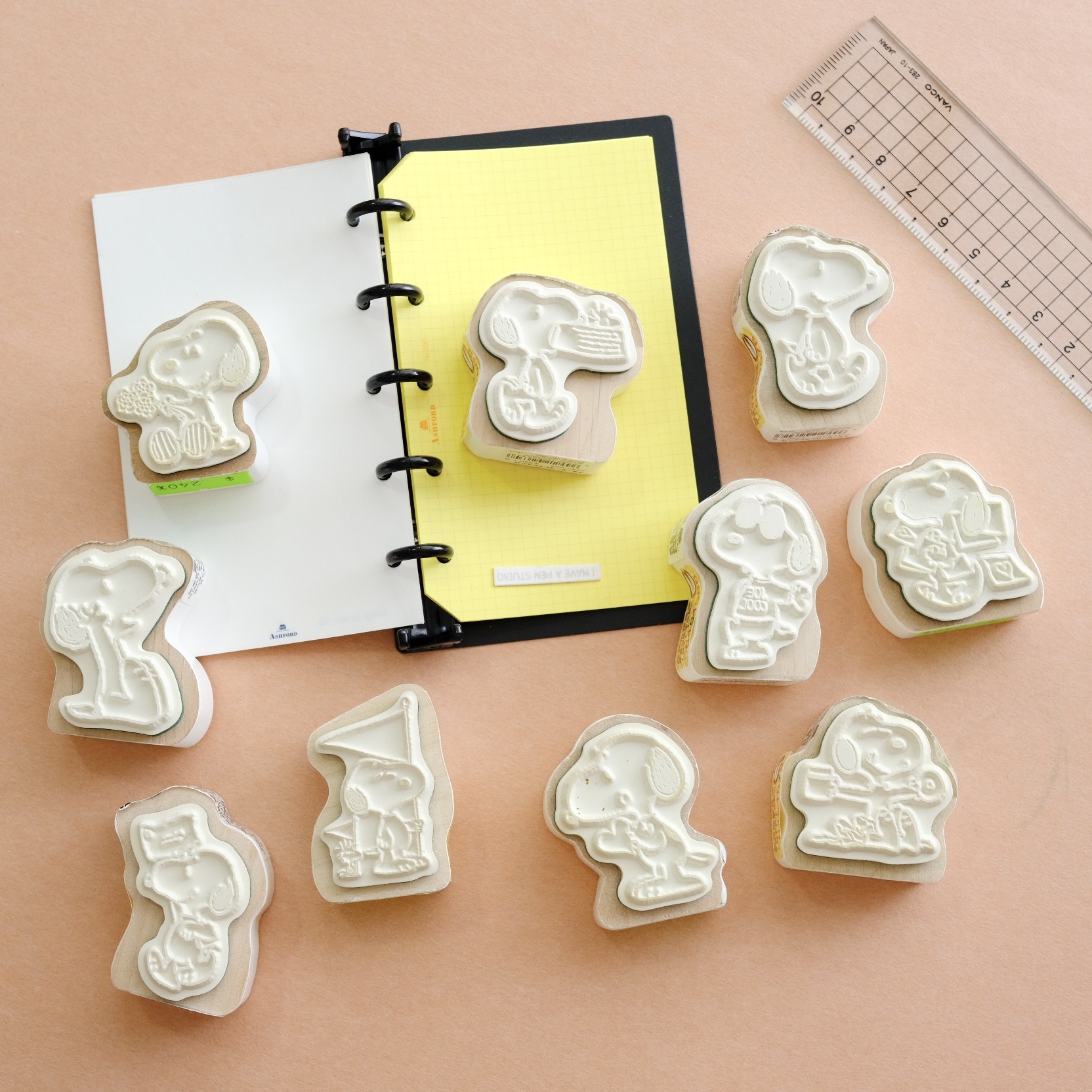 史努比 木頭印章｜KODOMO NOKAO Snoopy 日本