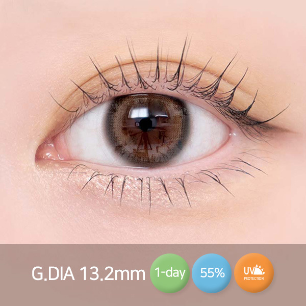 [日拋特薄][防UV] LENSSIS 1 Day MARINA Brown 日拋彩妝隱形眼鏡｜每盒10片