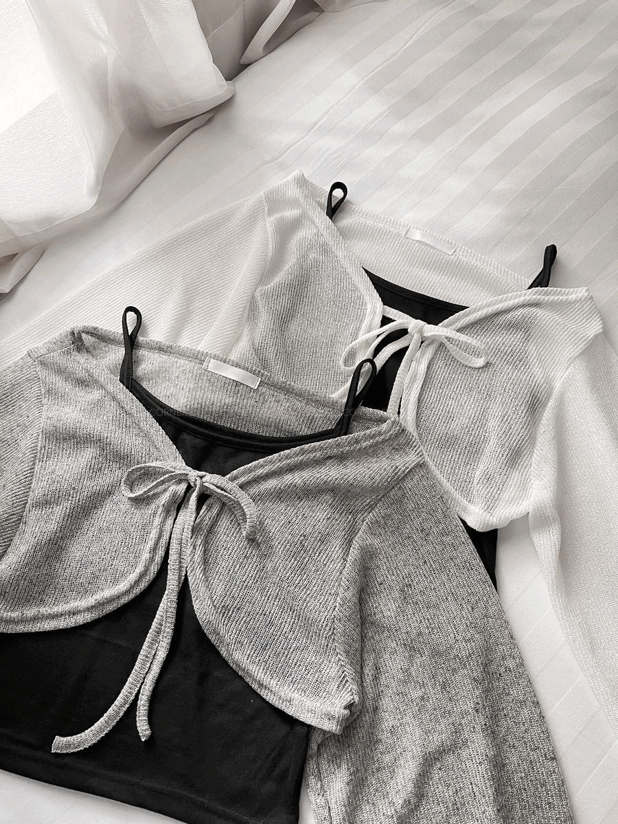 〈29/5～2/6 連線DAY 3〉黑白灰拼色拋拋袖Top Set