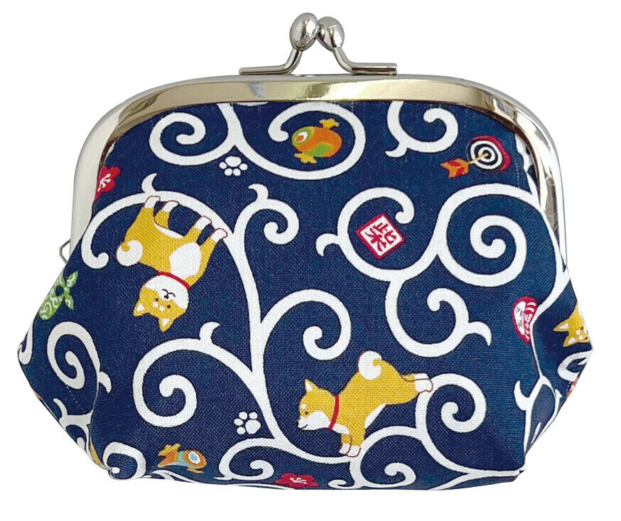 日式和風散紙包(唐草柴犬)(藍) (日本製)