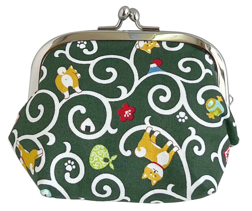 日式和風散紙包(唐草柴犬)(綠) (日本製)