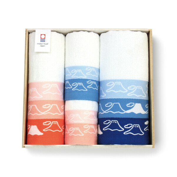 日本今治x富士山豪華木製禮盒 (浴巾1+長毛巾1+方巾2) (日本製)