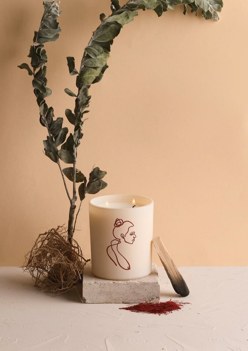 Saffron Bloom異國藏紅花-Allison Kunath x Brooklyn Candle Studio 藝術家聯名蠟燭(包裝瑕疵)