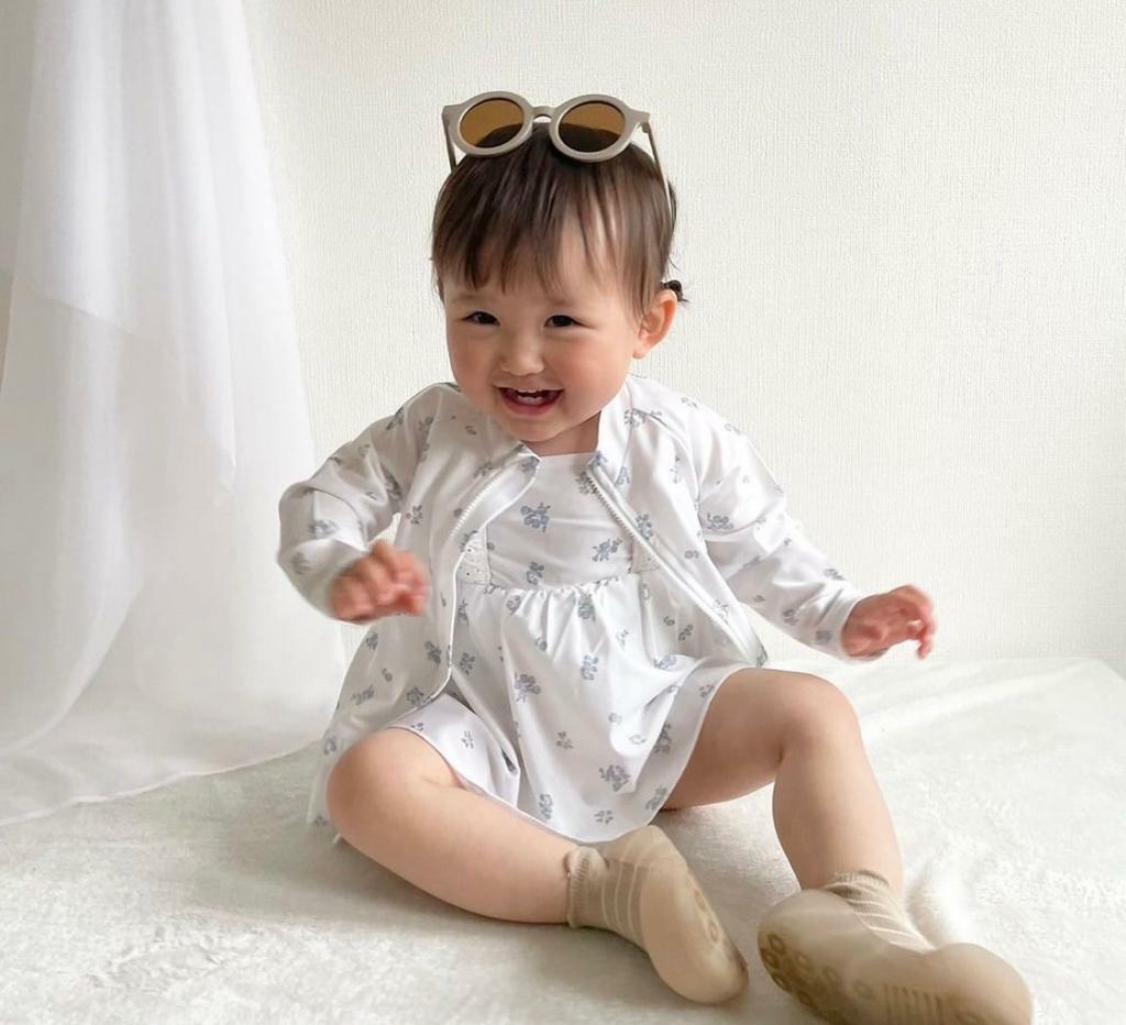 (現貨)🇯🇵日本直送 碎花裙仔 泳衣/防晒衣 (Size 80/90/100)