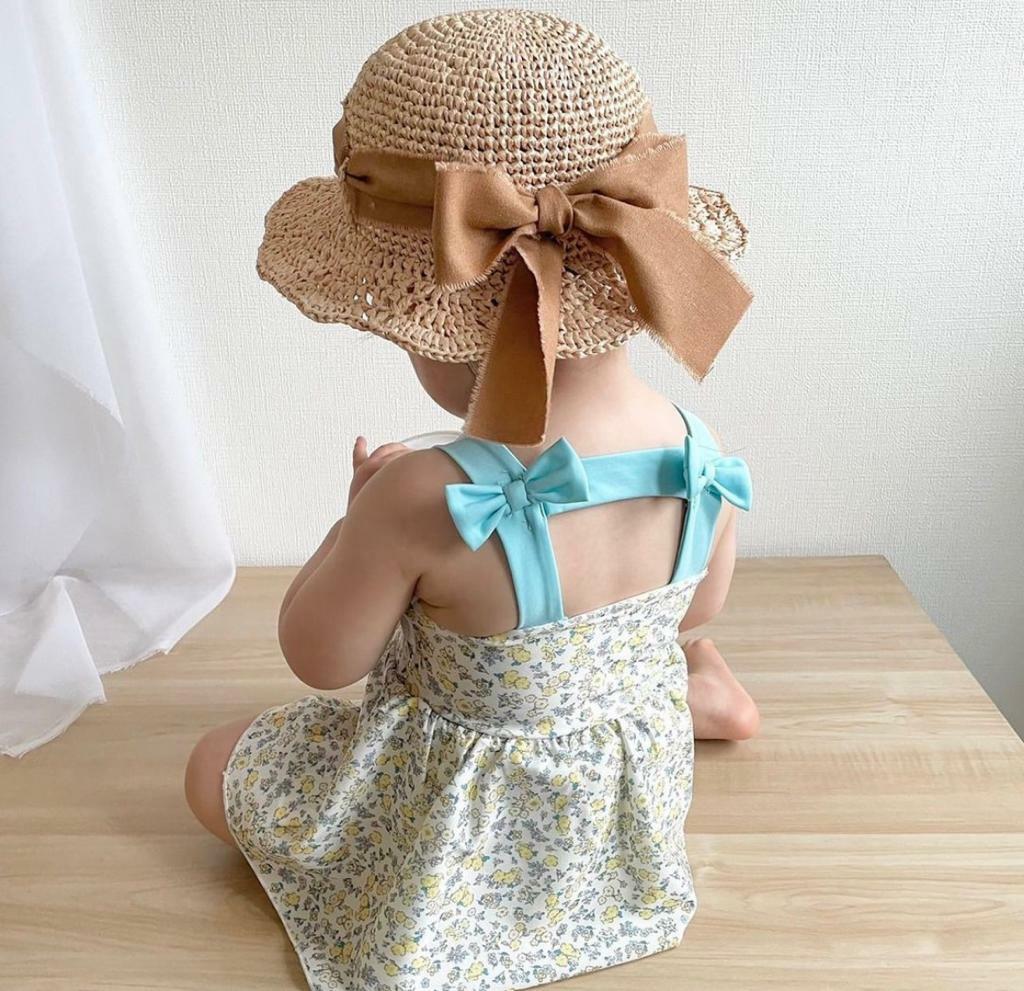 (現貨)🇯🇵日本直送 碎花蝴蝶結裙仔泳衣 (Size 80/90)