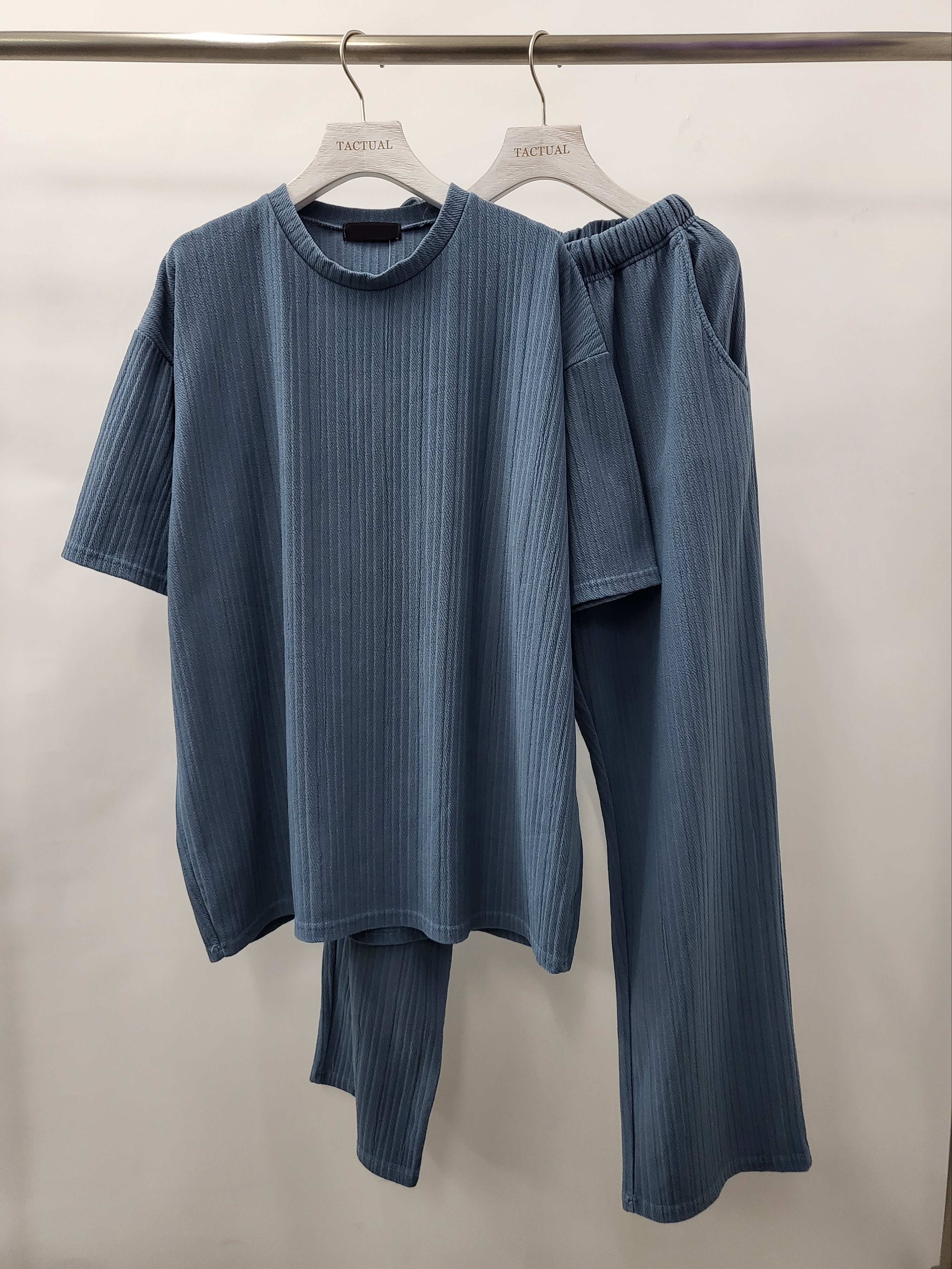 淨色暗直紋套裝 SET2417