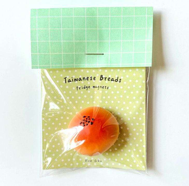 紅豆麵包 台式麵包磁鐵｜Hoe Cáu