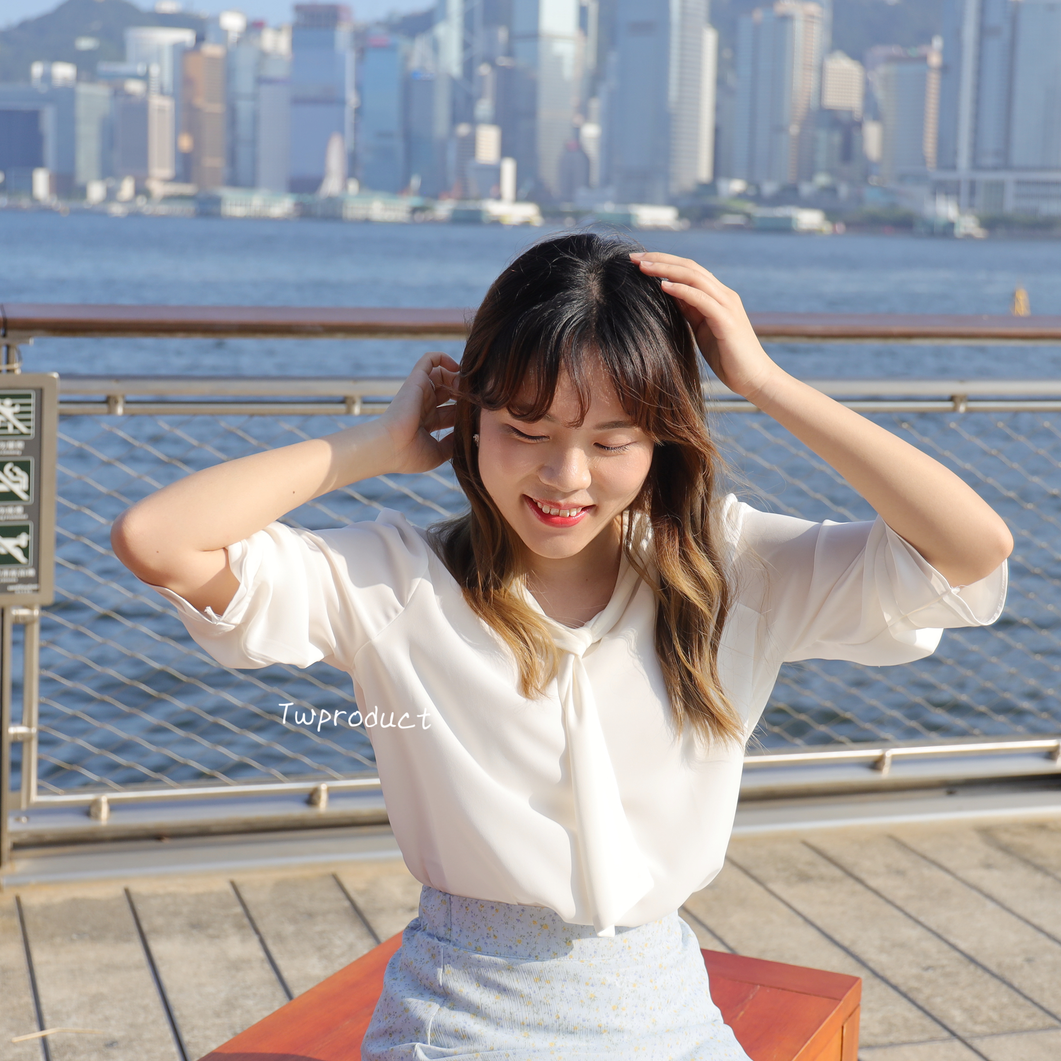 ✨ ||OL32 ||小長領扣雪紡TOP