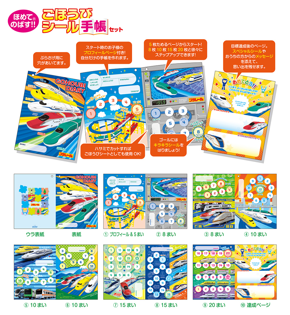 日本製 新幹線獎勵貼紙套裝