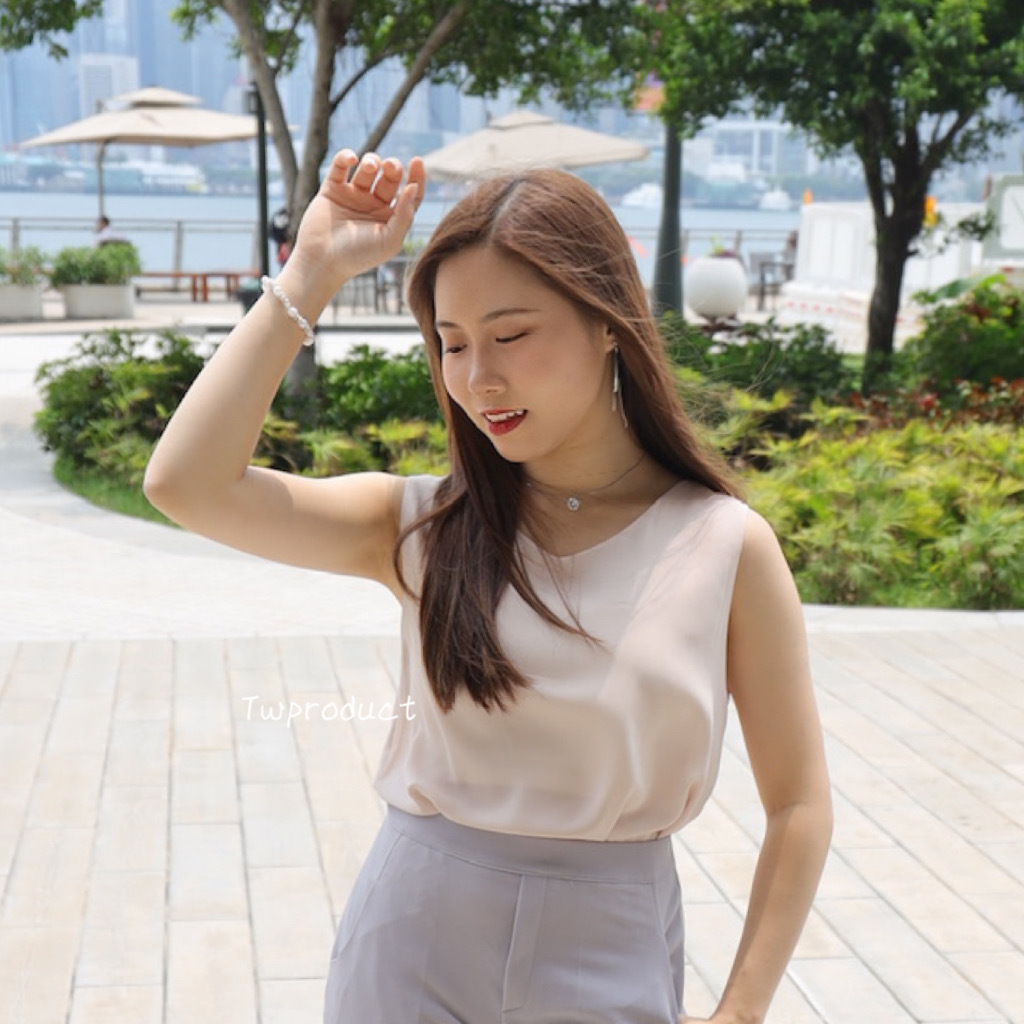 🤍 ||Vest01|| v領超舒服雪紡背心