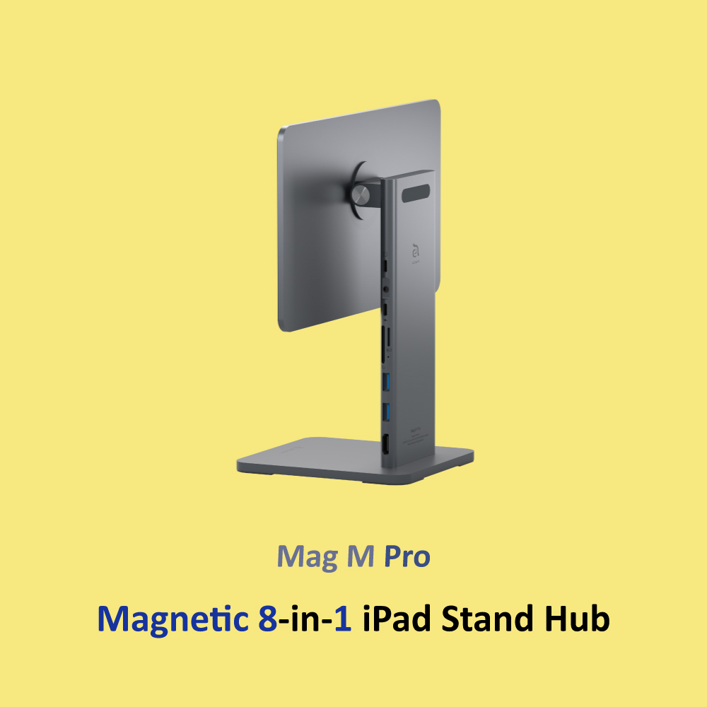 【New Arrival】Mag M Pro Magnetic 8-in-1 iPad Stand Hub