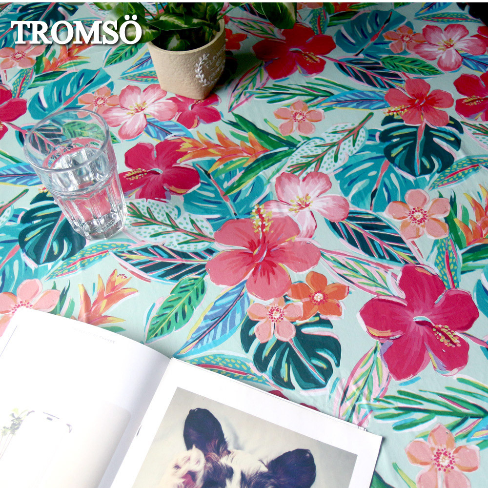 北歐生活抗汙防水桌布-摩洛哥花園