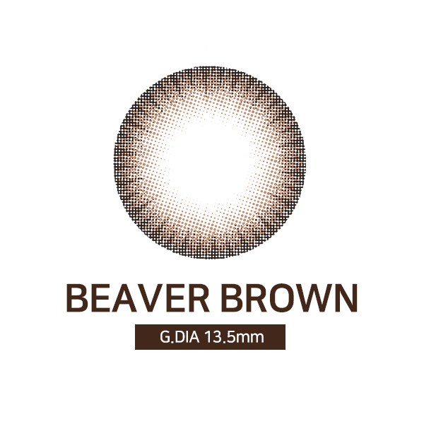 [日拋特薄][防UV] LENSSIS 1 Day BEAVER Brown 日拋彩妝隱形眼鏡｜每盒10片