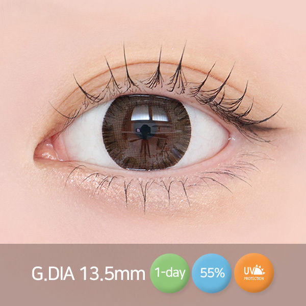 [日拋特薄][防UV] LENSSIS 1 Day BEAVER Brown 日拋彩妝隱形眼鏡｜每盒10片