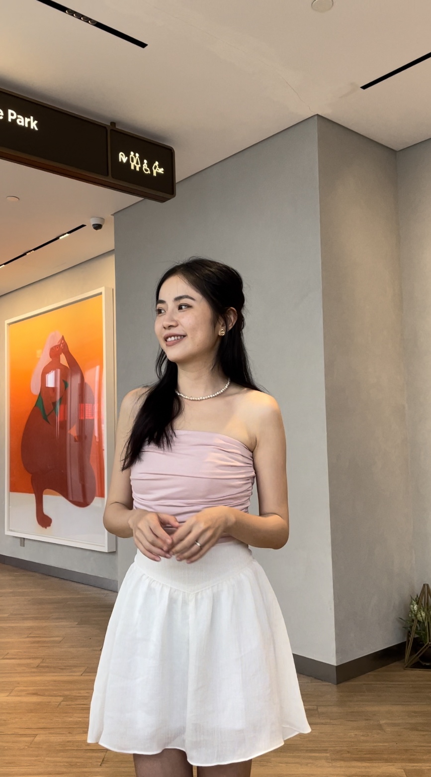 (現貨) 仙女感滿分! 橡筋腰飄飄A型短裙 SK0602 (黑)