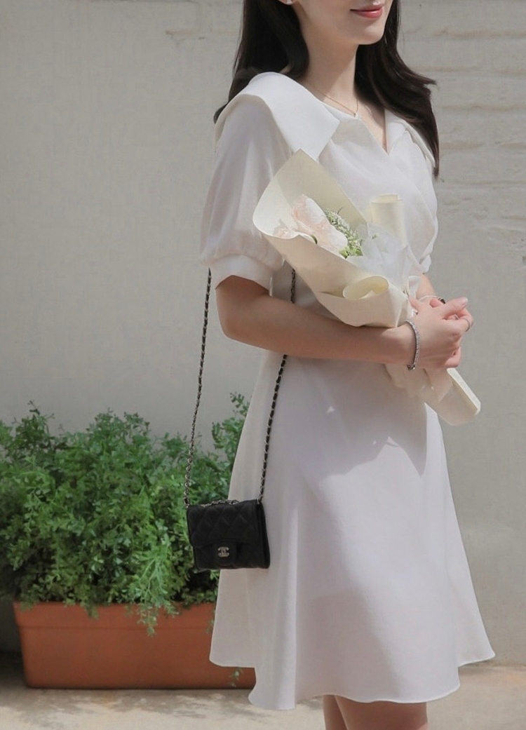 🚀當日出貨【🌸早春新品 】 Daisy優雅胸前交叉抓皺洋裝(2colors)