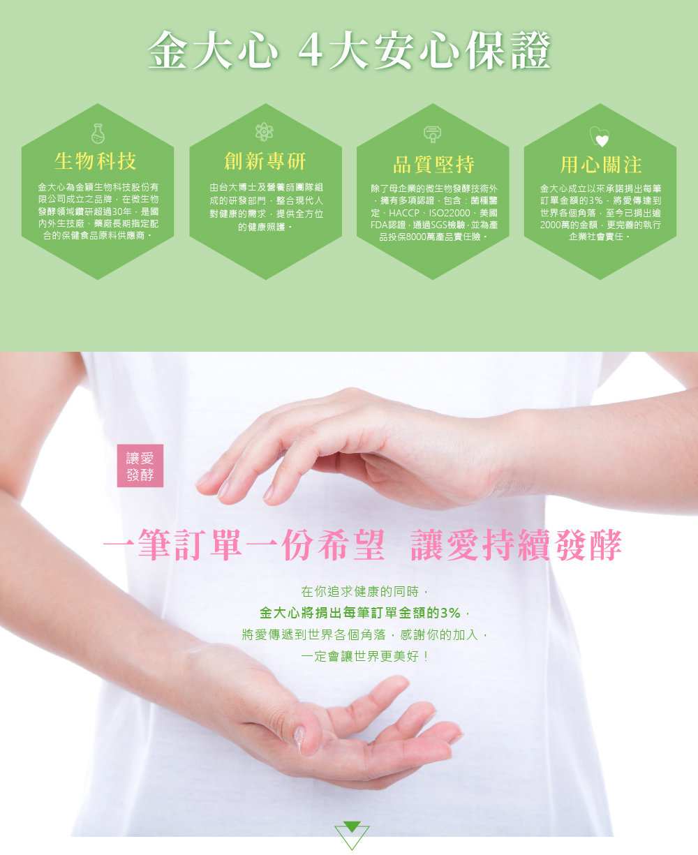 金大心 4大安心保證