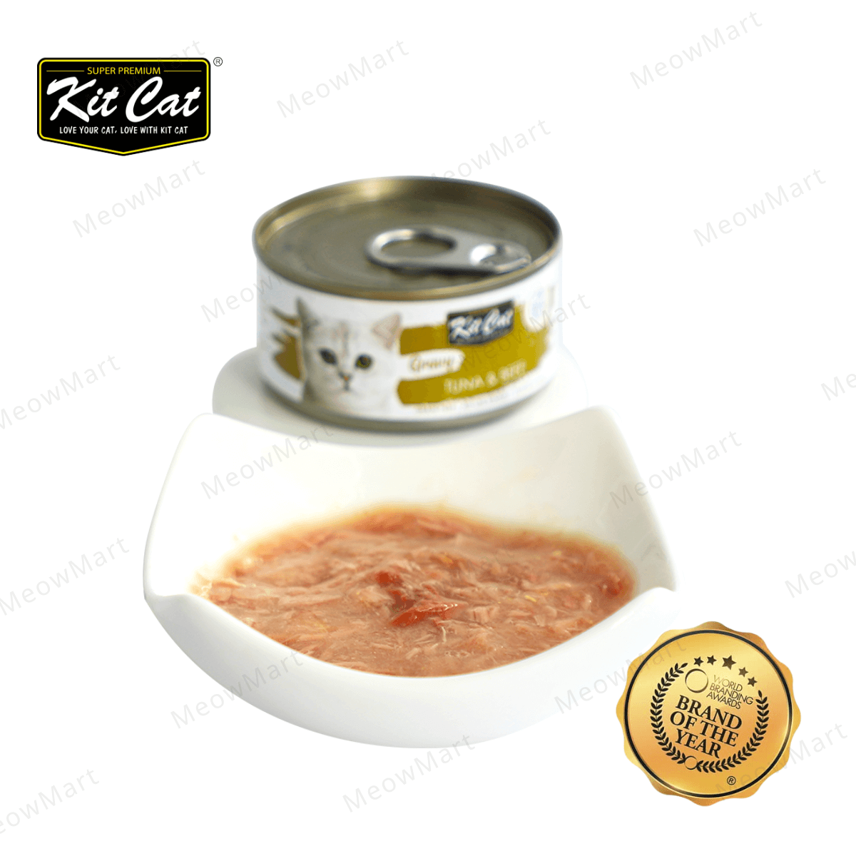Kit Cat 鮮嫩營養肉汁湯主食罐 (吞拿魚+牛) 70g