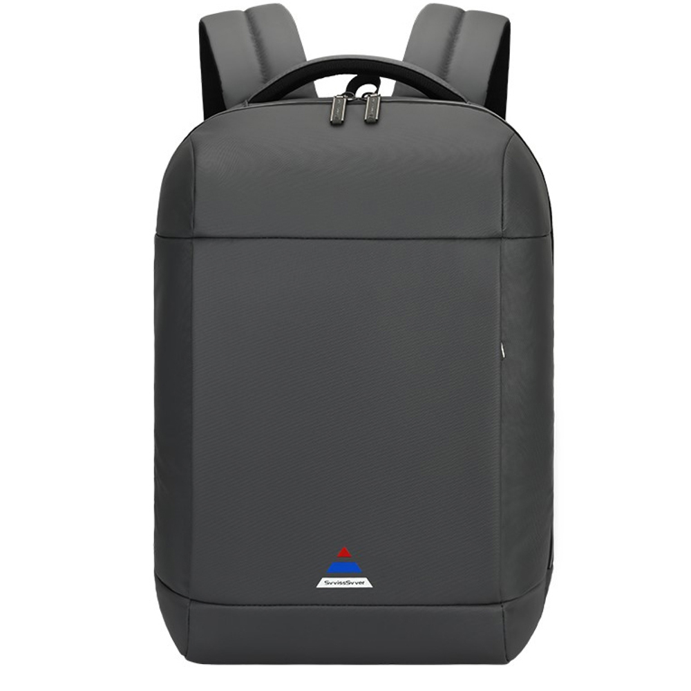 【SWICKY】 全開式紳士立體休閒後背包/商務包/反光背包/筆電包(黑)