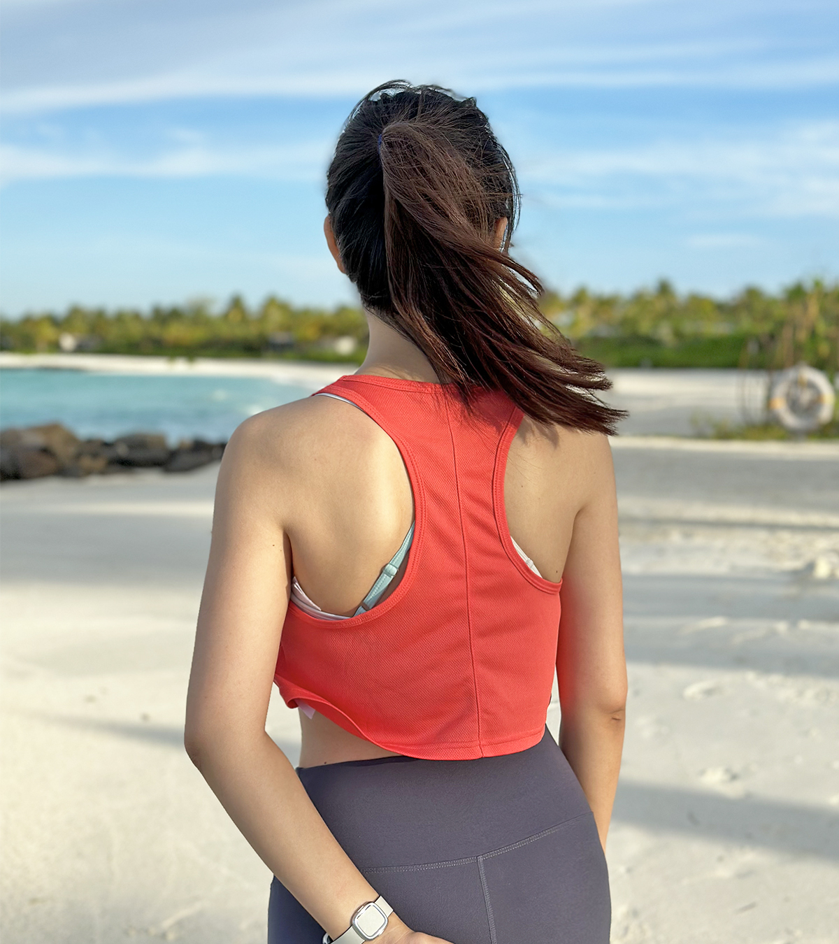 LAB360º 短版運動背心（紅珊瑚色）