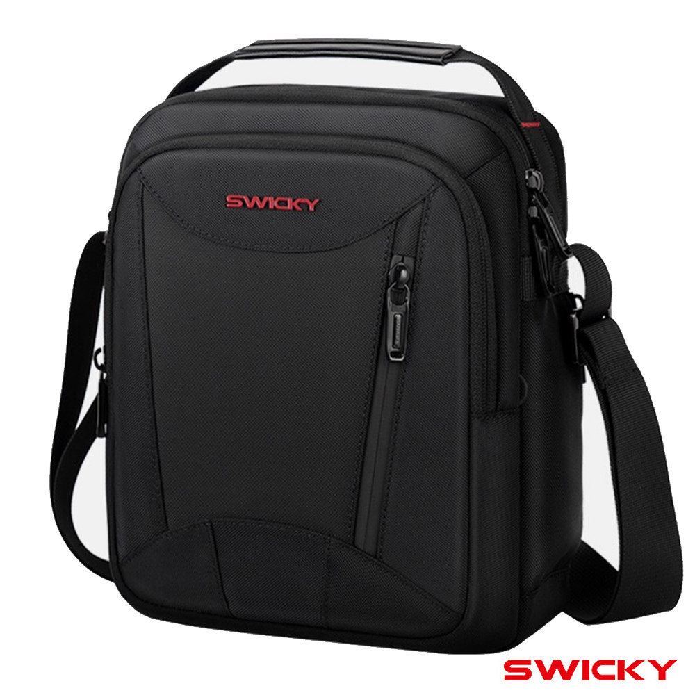 【SWICKY】 潮流防潑水側背包/收納包/男包(黑)