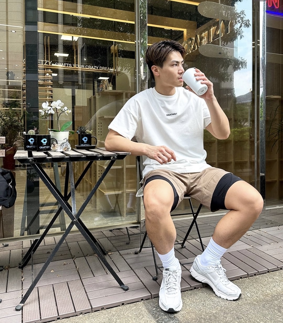 SQUATWOLF Body Building T恤（白）