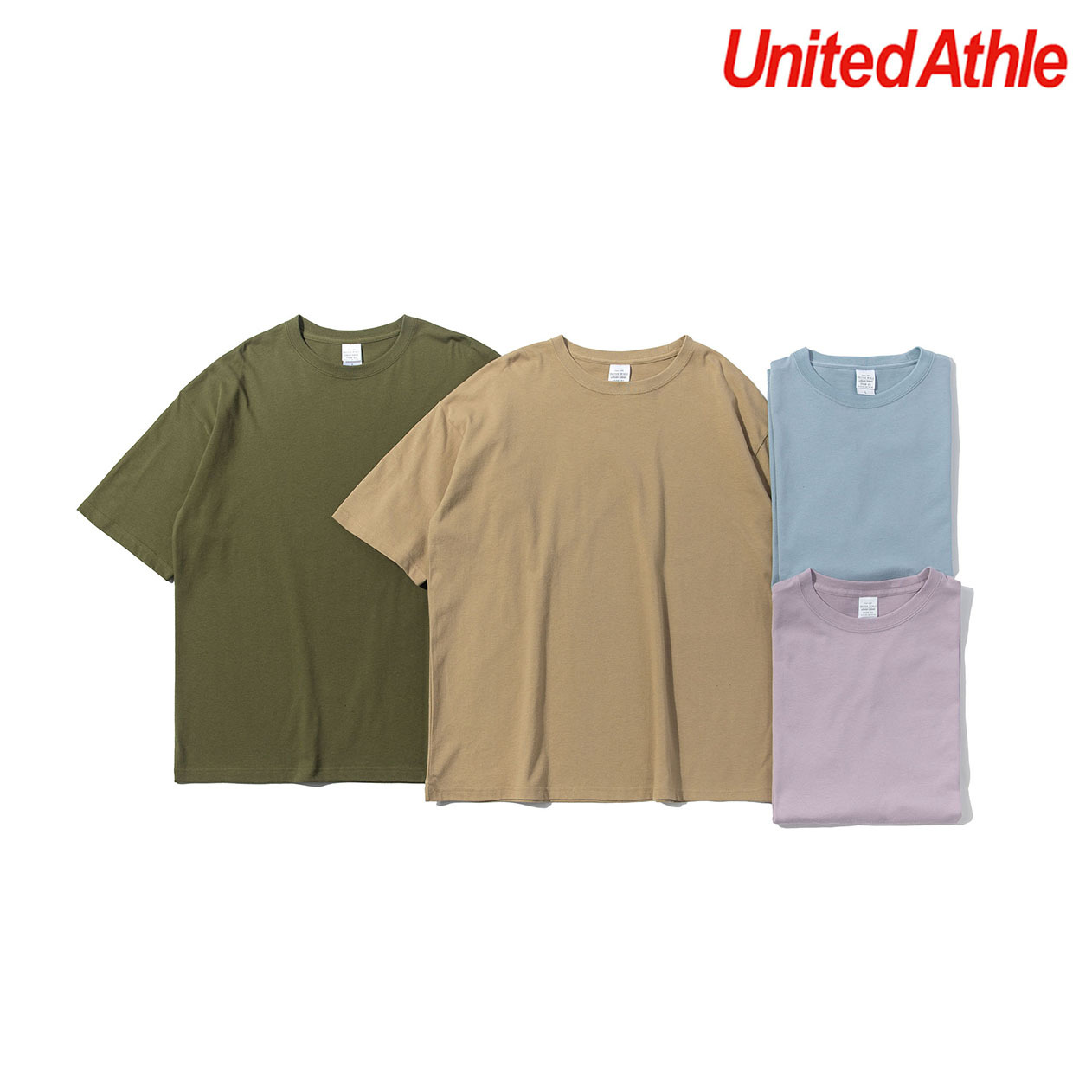 日本United Athle 頂級圓領柔棉 5.6 oz 落肩寬版 素T 5508-01