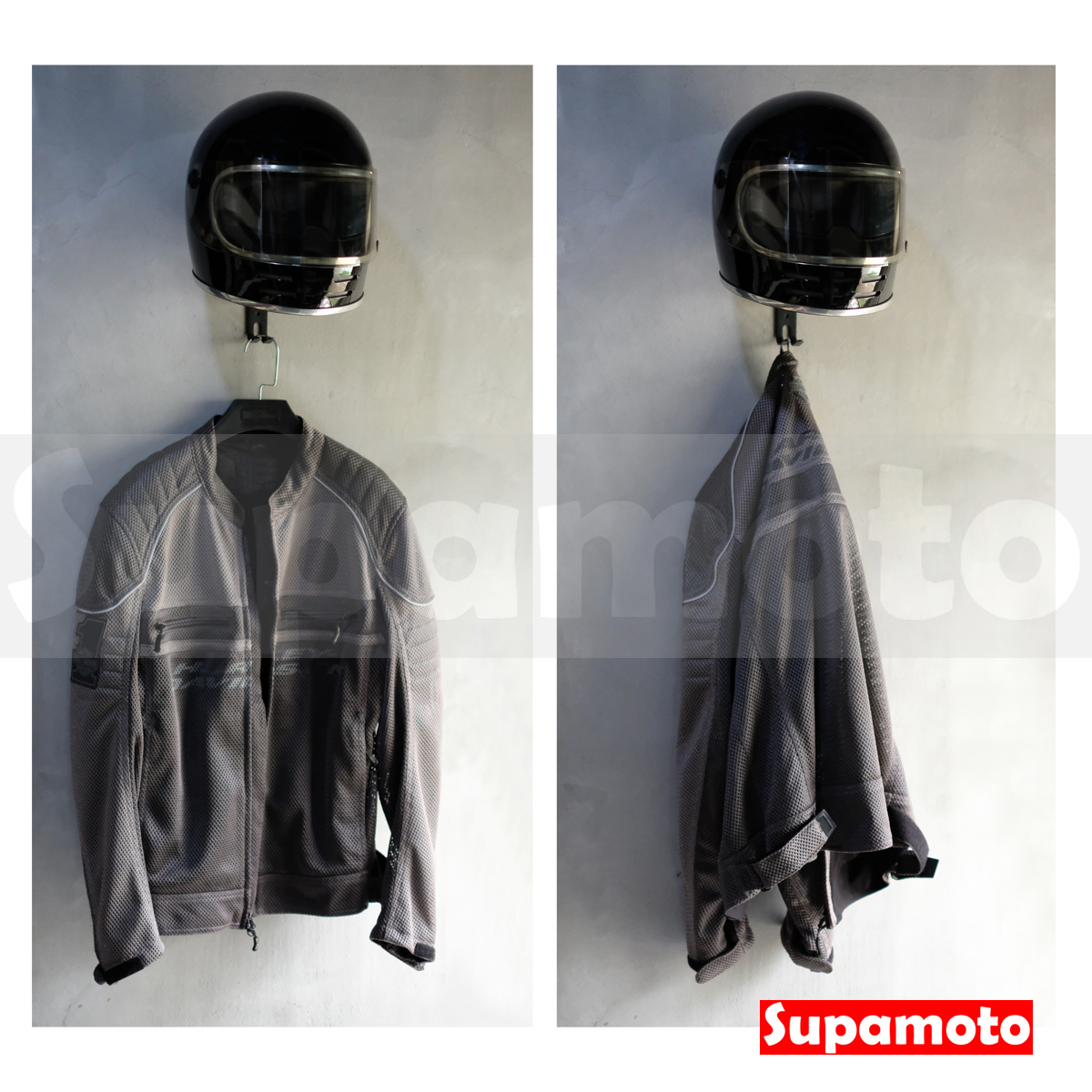 -Supamoto- 壁掛式 雙用 安全帽架 球頭 頭盔架 安全帽掛勾 安全帽勾 外套架 衣架 置物勾 帽架