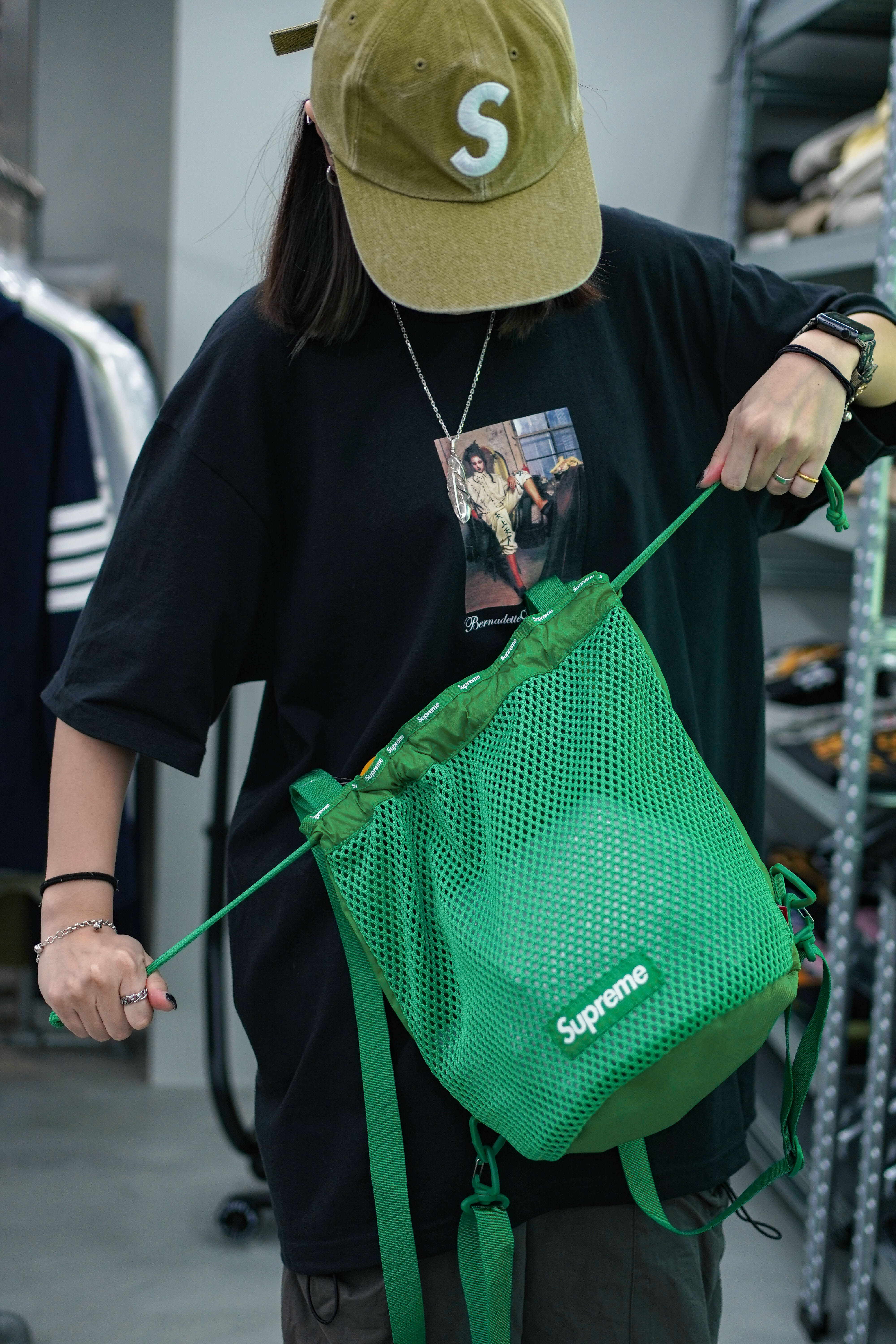 Supreme Mesh Backpack Green-