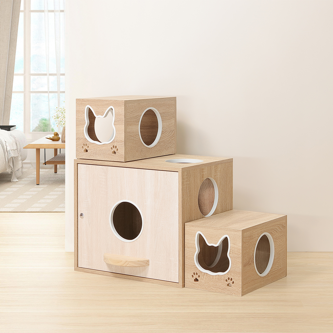 簡約貓砂櫃小階梯組