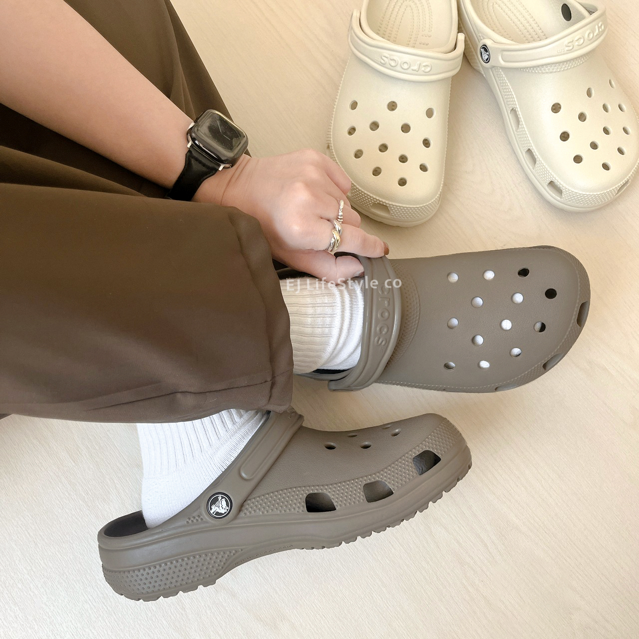 CROCS CLASSIC CLOG 經典款 布希鞋 洞洞鞋 男女鞋 黑 灰 米白 奶茶 軍綠 10001 / 現+調