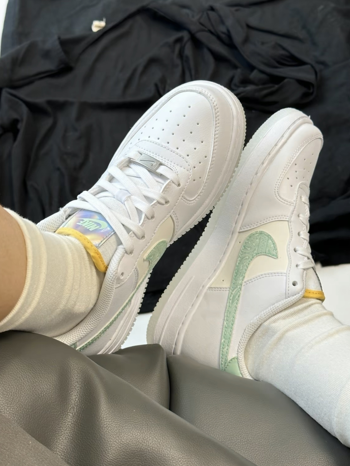 Nike Air Force (GS) 冰底變形蟲 薄荷綠