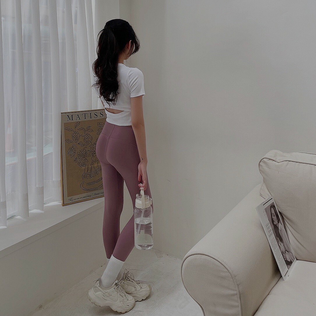 多色高腰收腹提臀瑜珈褲/四色