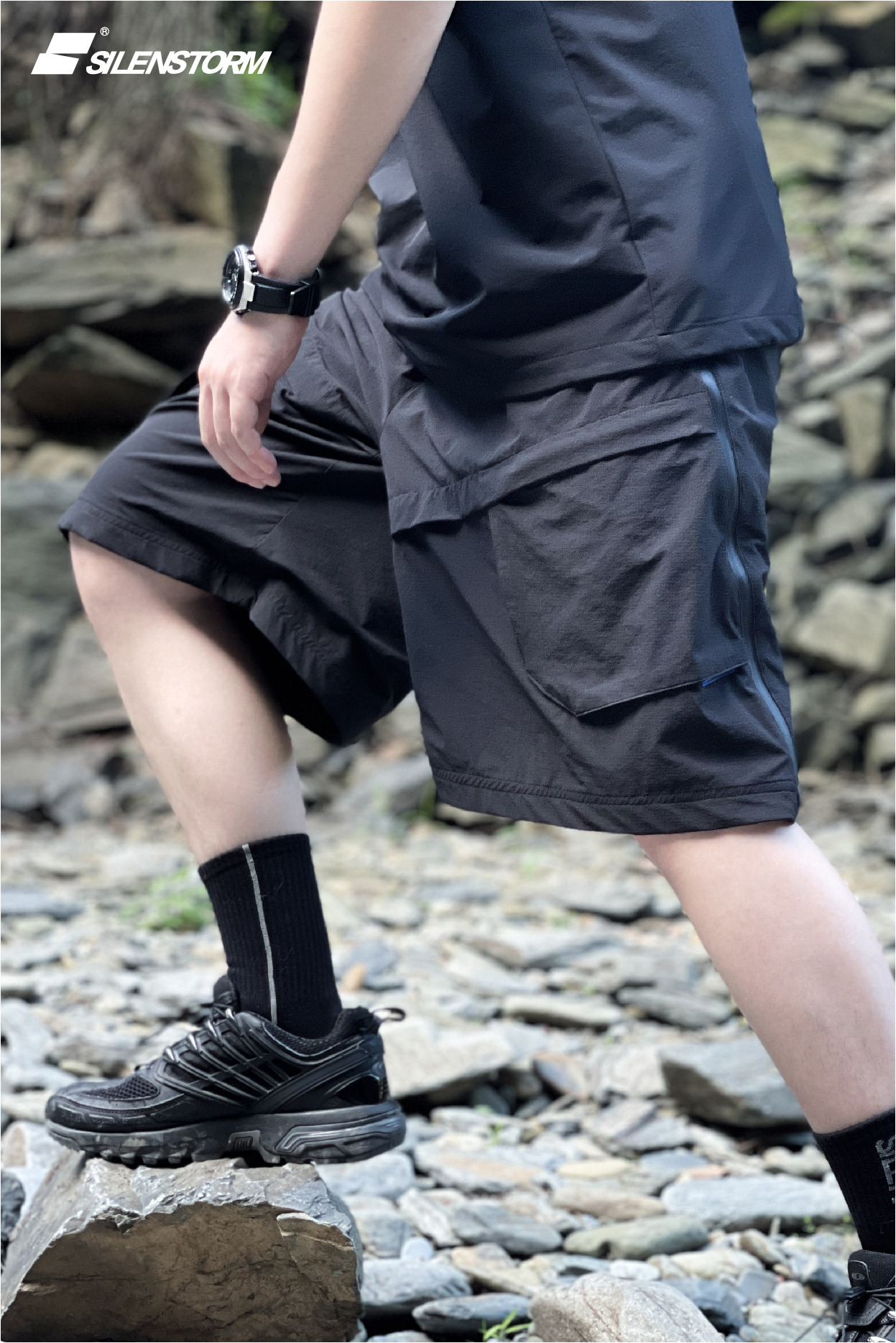 SILENSTORM 側拉鍊透氣機能五分褲