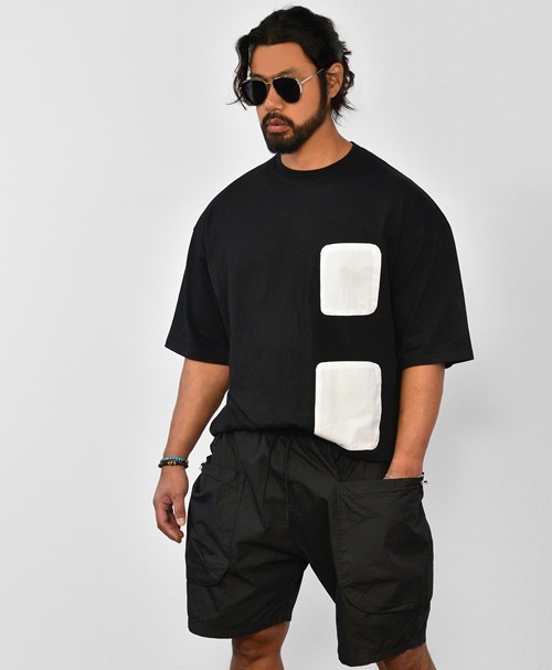 雙配色口袋短袖T恤