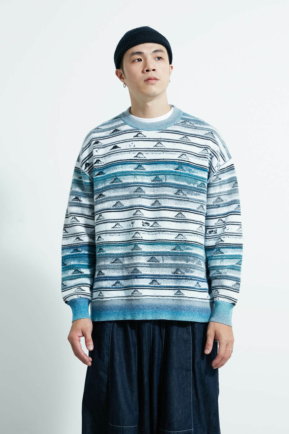 Blue Fuji Rolling Steel- Long Sleeves Top