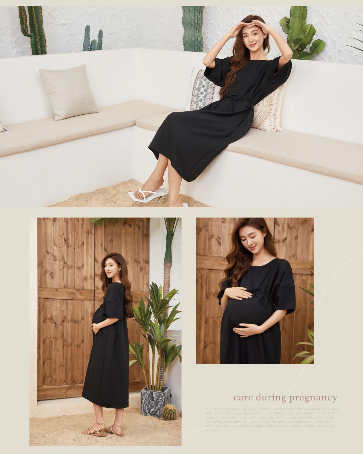 O'niva【恬然系列】氣質澎澎袖綁帶長洋