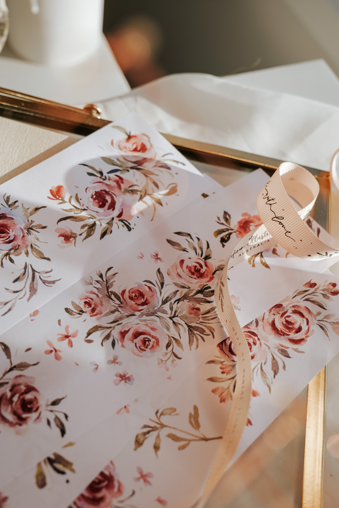 Meow Illustration．夏之薔薇 6cm和紙紙膠帶 <整捲/分裝>