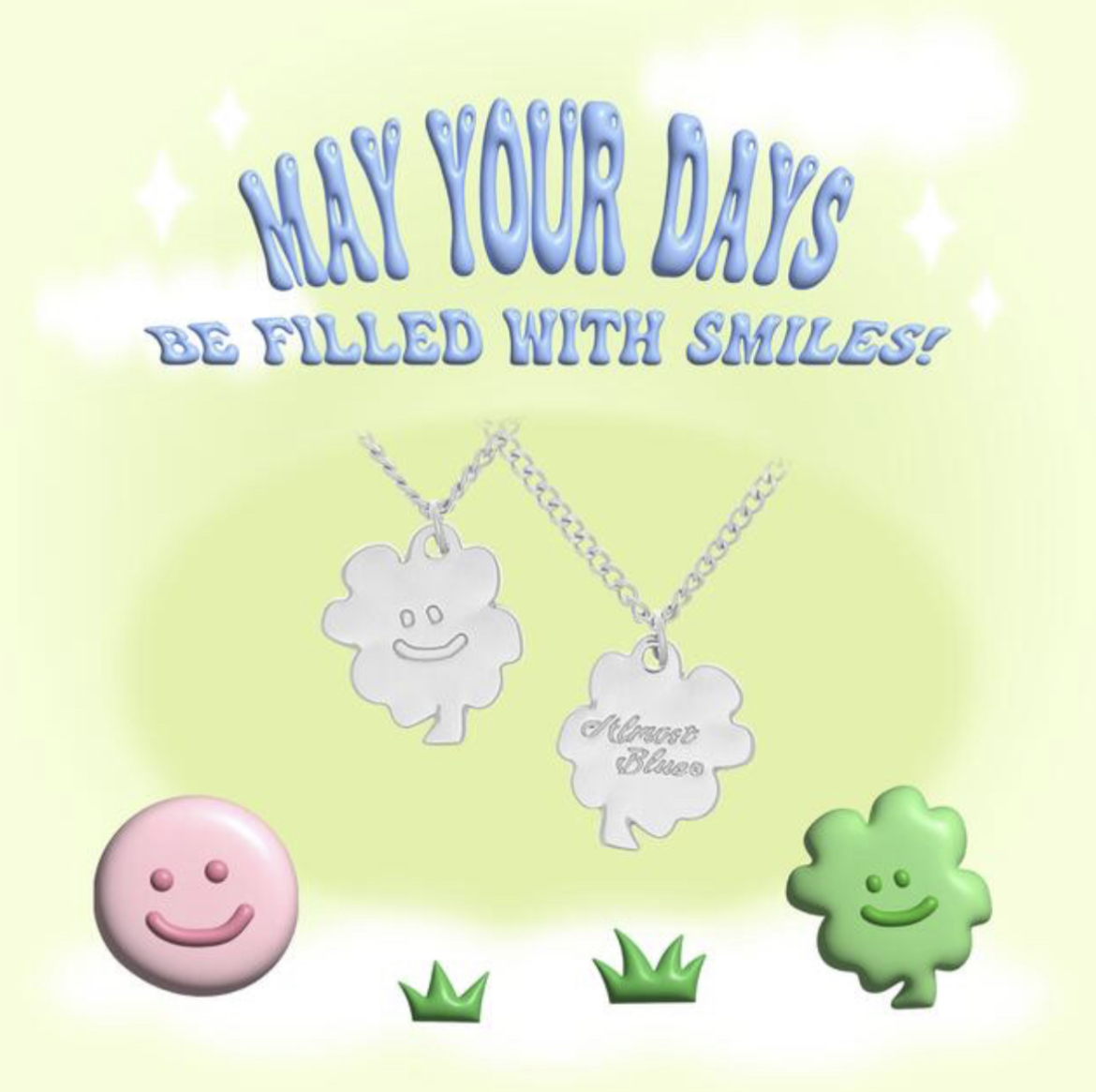 Almost Blue - CLOVER SMILE NECKLACE