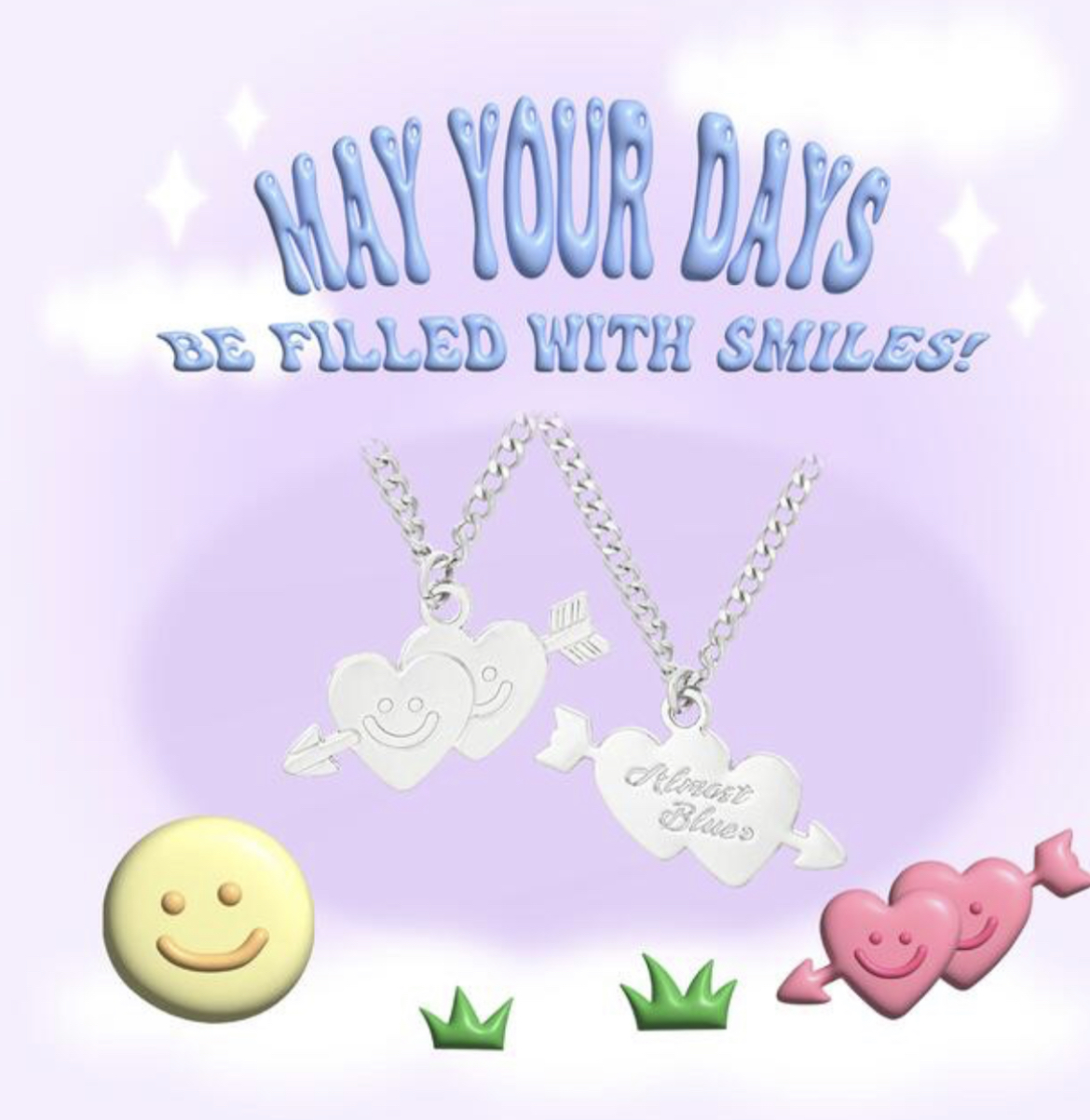 Almost Blue - CUPID SMILE NECKLACE