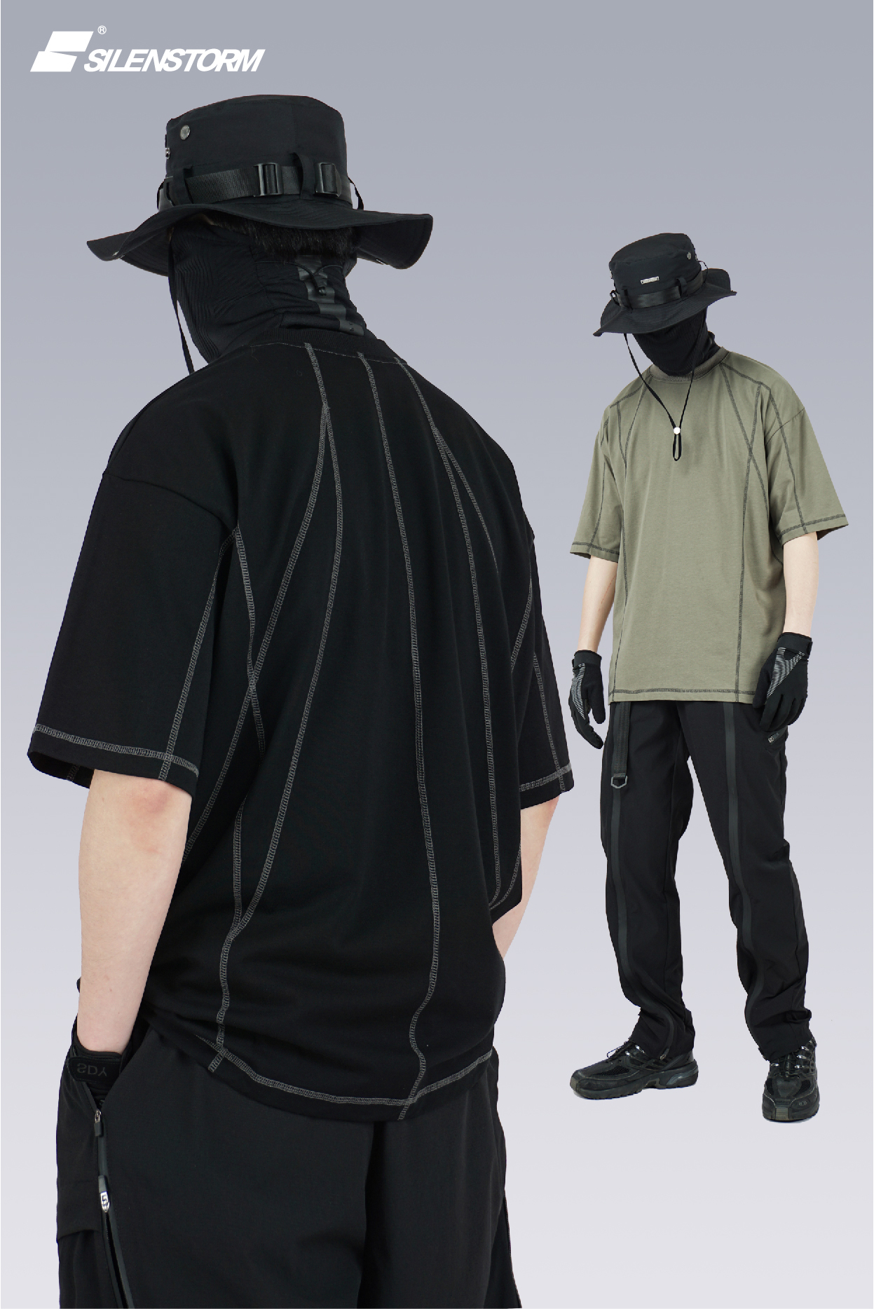 SILENSTORM 夏季機能拼接明線短袖