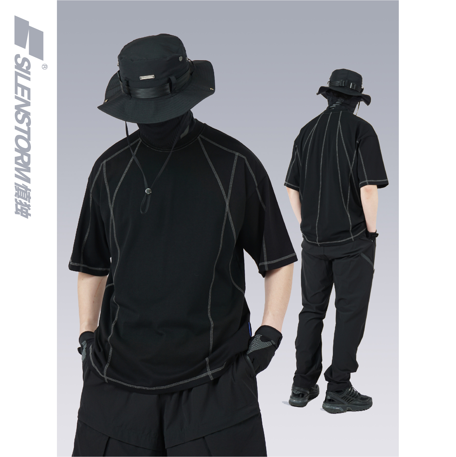 SILENSTORM 夏季機能拼接明線短袖