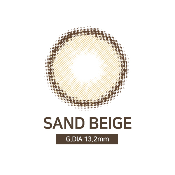 [月拋特薄][防UV] LENSSIS 1 Month SAND BEIGE 月拋彩妝隱形眼鏡｜每盒2片