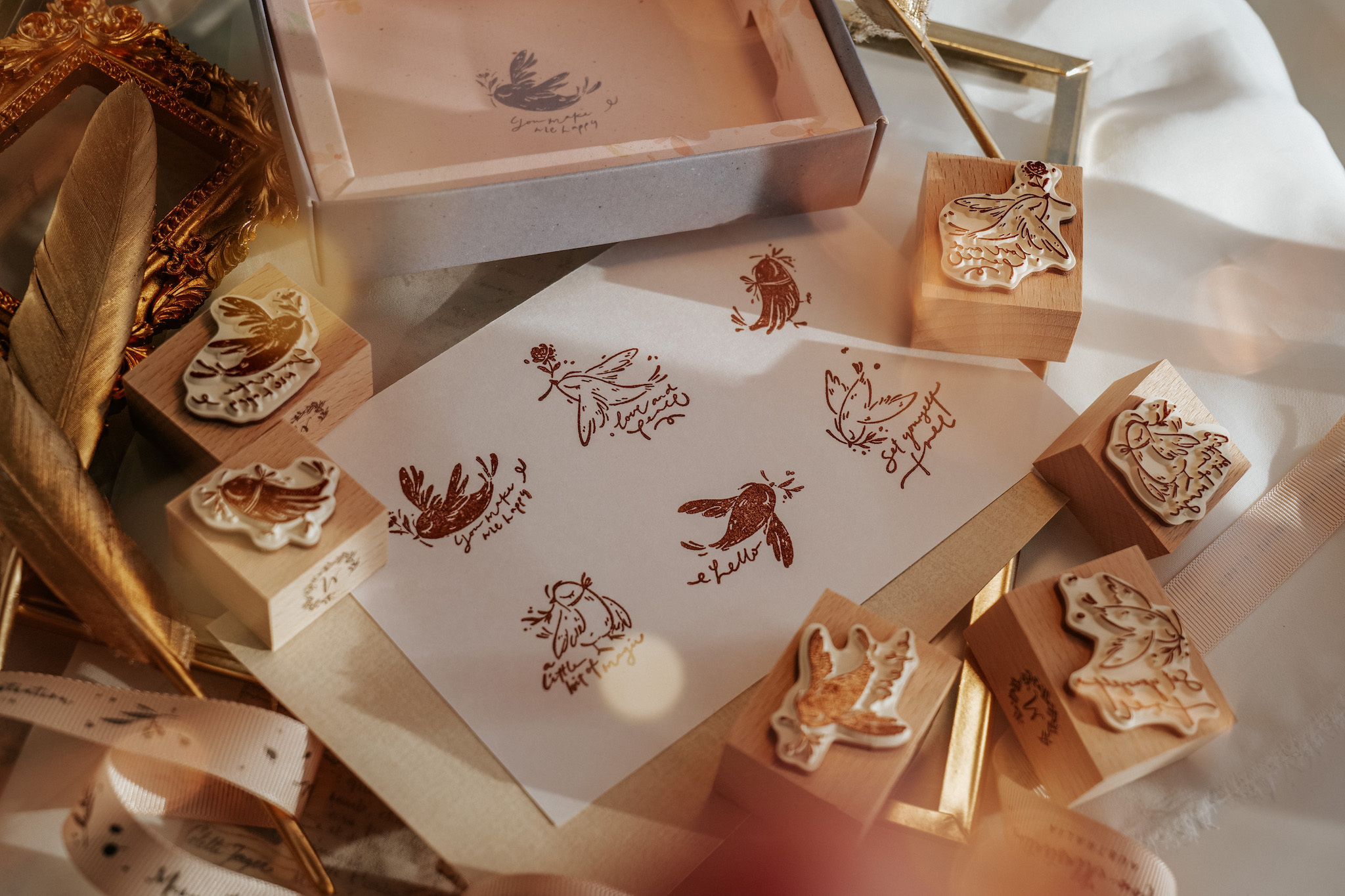 Meow Illustration．Love and peace 印章套組(6入組)