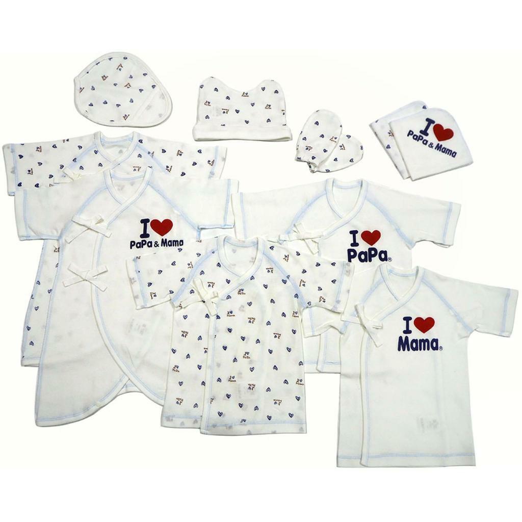 (現貨)🇯🇵日本直送 I Love Papa & Mama 衫生set 10件套 (2色)