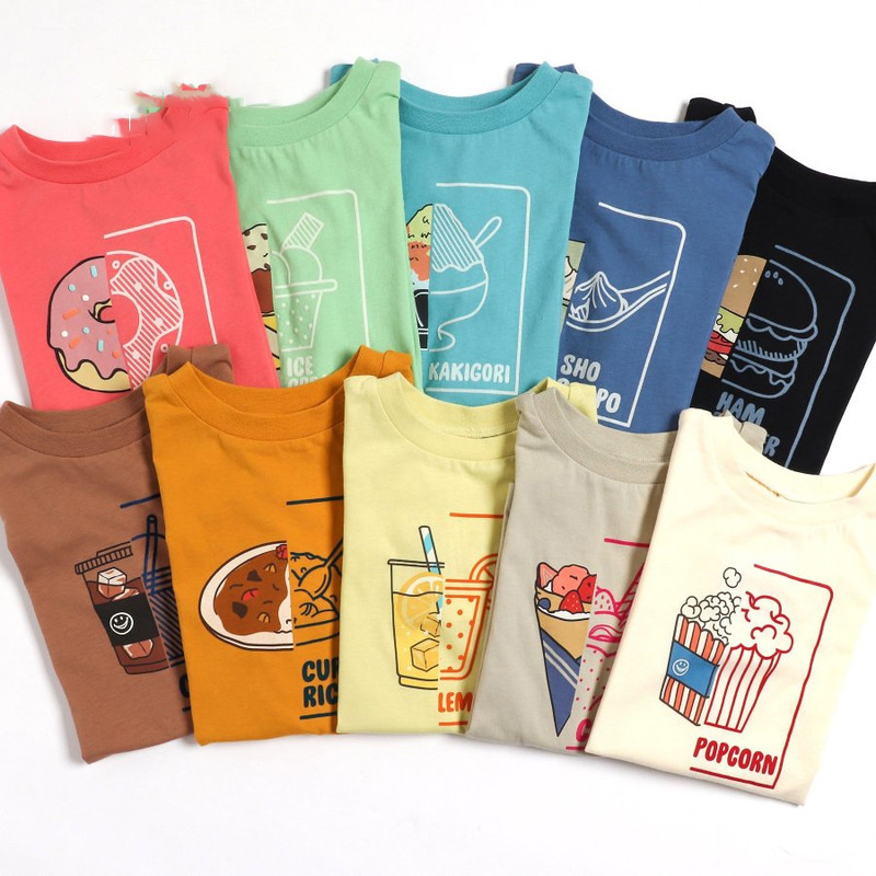 美食拼圖印花短T 7款